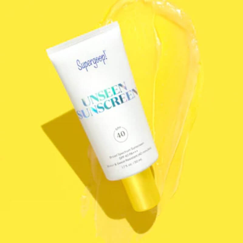organic sunscreen in white tube