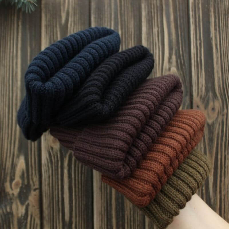 sustainable winter hats on etsy, Eco friendly, Ribbed Knitted Hat For Men And Women
